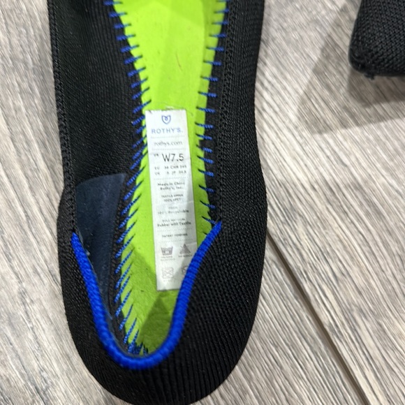 • Rothy’s • The Point Ballet Washable Flats Solid Black Womens 7.5 - Picture 7 of 8